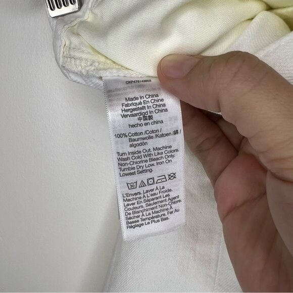 Madewell White Denim Harlow Shorts size 24, NEW - Picture 7 of 7